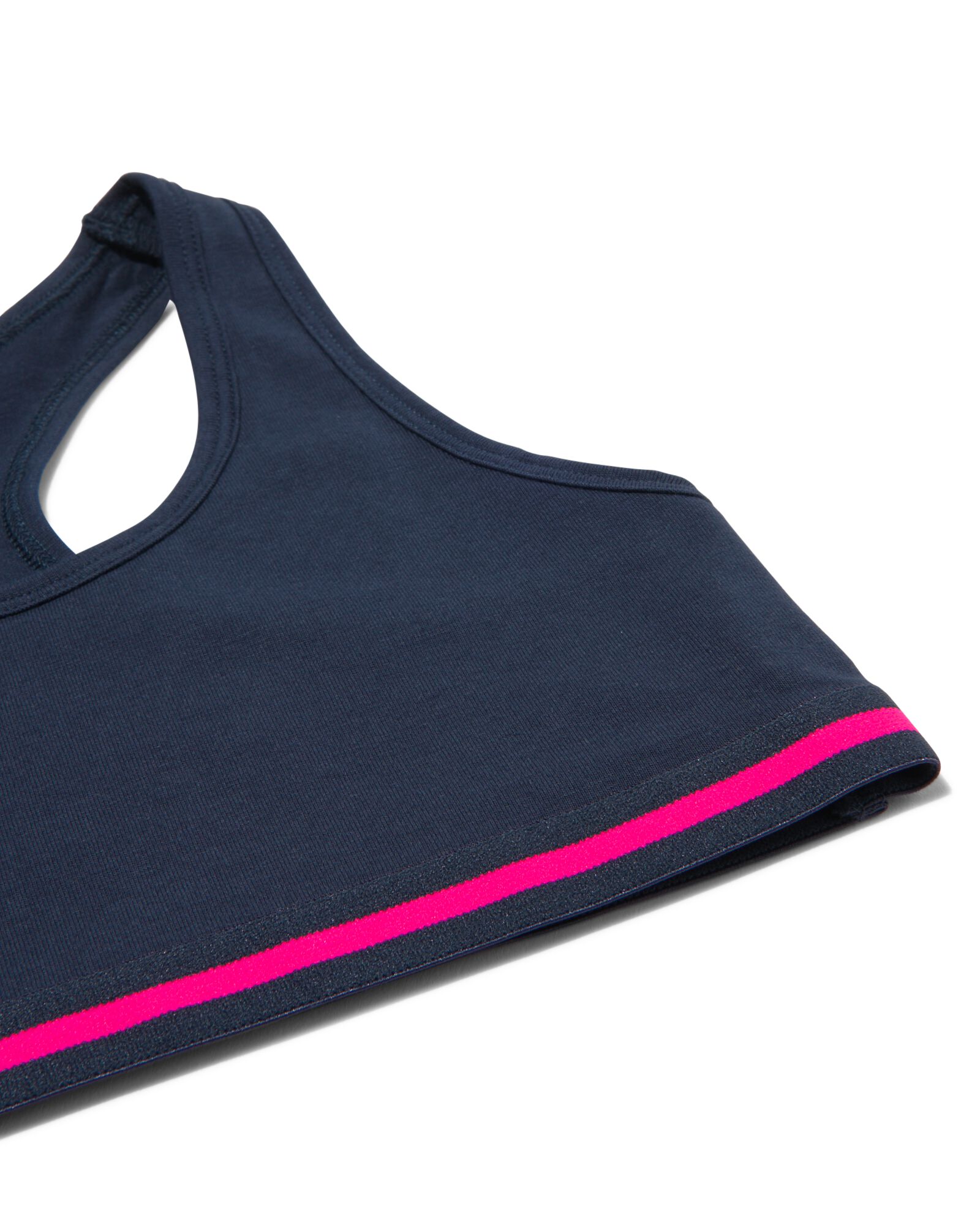 kinder croptops stretch katoen - 2 stuks donkerblauw 122/128 - 19361881 - HEMA