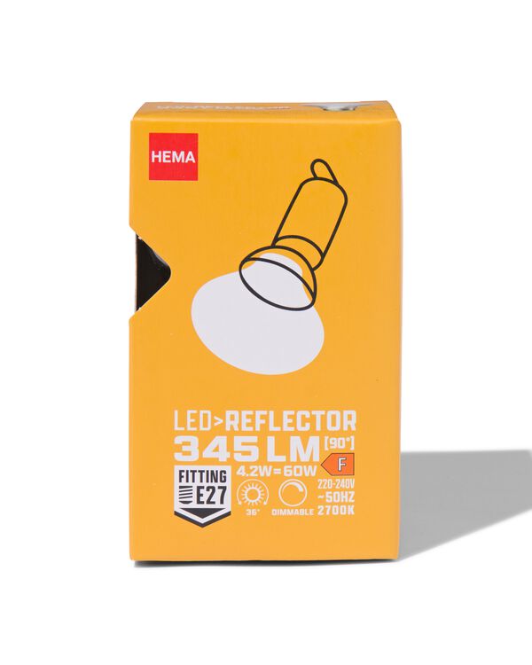 led reflector clear E27 4.2W 345lm dim - 20070084 - HEMA