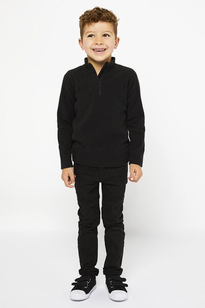 kinder skipully fleece zwart zwart - 1000021612 - HEMA