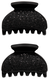 haarklemmen zwart met glitters 3.5cm - 2 stuks - 11800123 - HEMA