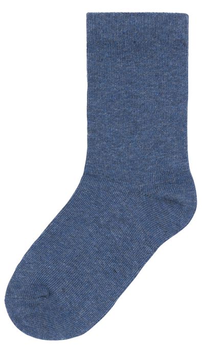 kinder sokken met katoen - 5 paar blauw 23/26 - 4360071 - HEMA