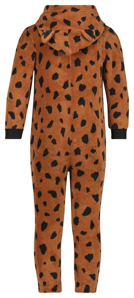 kinder onesie fleece cheetah bruin 98/104 - 23004802 - HEMA