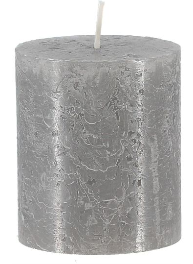 rustieke kaarsen lichtgrijs - 1000015394 - HEMA