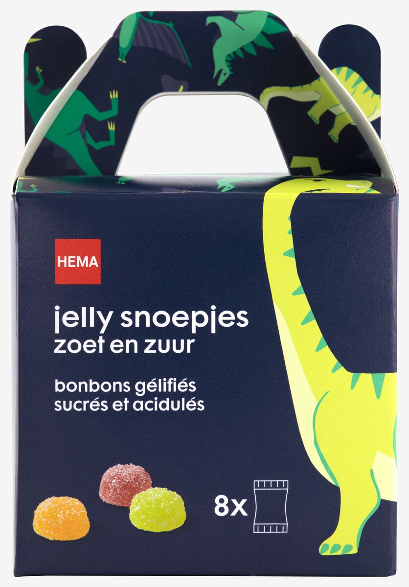 jelly snoepjes dino zoet/zuur - 8 stuks - 10200032 - HEMA