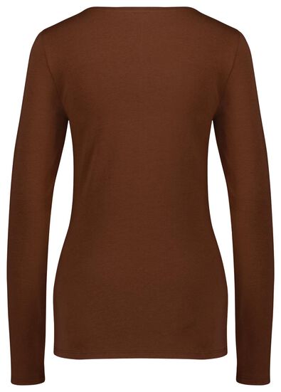 dames t-shirt bruin - 1000025546 - HEMA