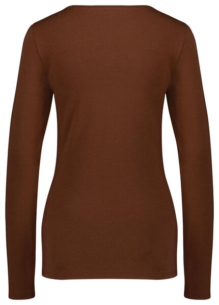 dames t-shirt bruin XL - 36348364 - HEMA
