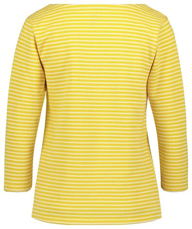 dames-shirt streep structuur geel - 1000023726 - HEMA
