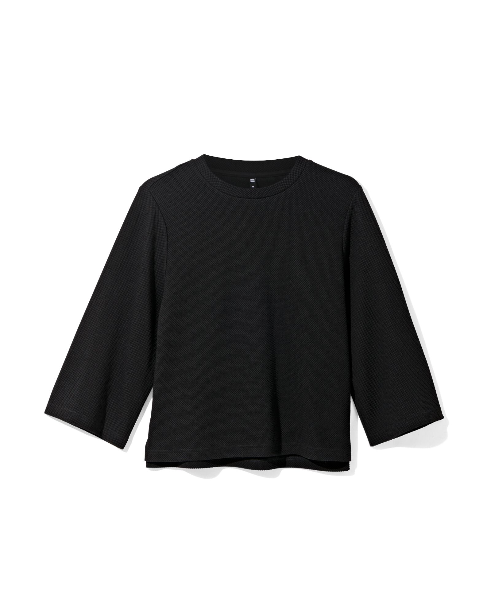dames shirt Kacey met structuur zwart zwart - 36298050BLACK - HEMA
