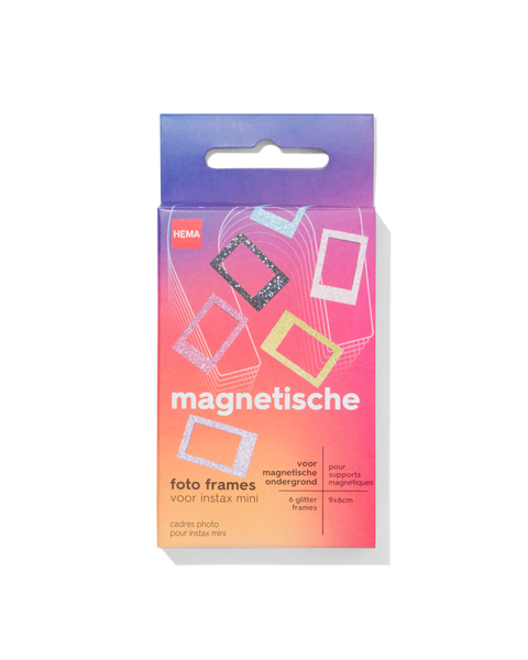 Instax magnetische fotoframes glitter - 6 stuks - 60300534 - HEMA