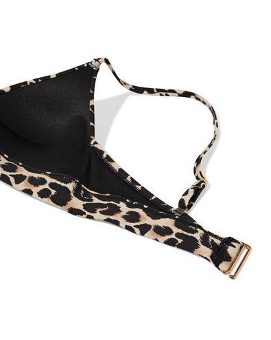 dames voorgevormde push-up bikinitop triangel rib dieren multi multi - 22351980MULTI - HEMA
