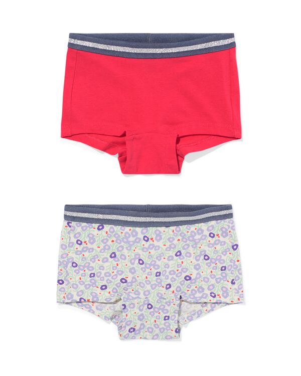 kinderboxers bloem - 2 stuks roze roze - 19390270PINK - HEMA