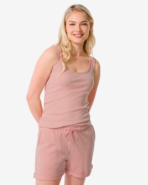 dames singlet Anouk met ribbels roze roze - 1000031336 - HEMA