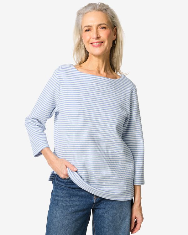 damesshirt Kacey lichtblauw lichtblauw - 36300275LIGHTBLUE - HEMA