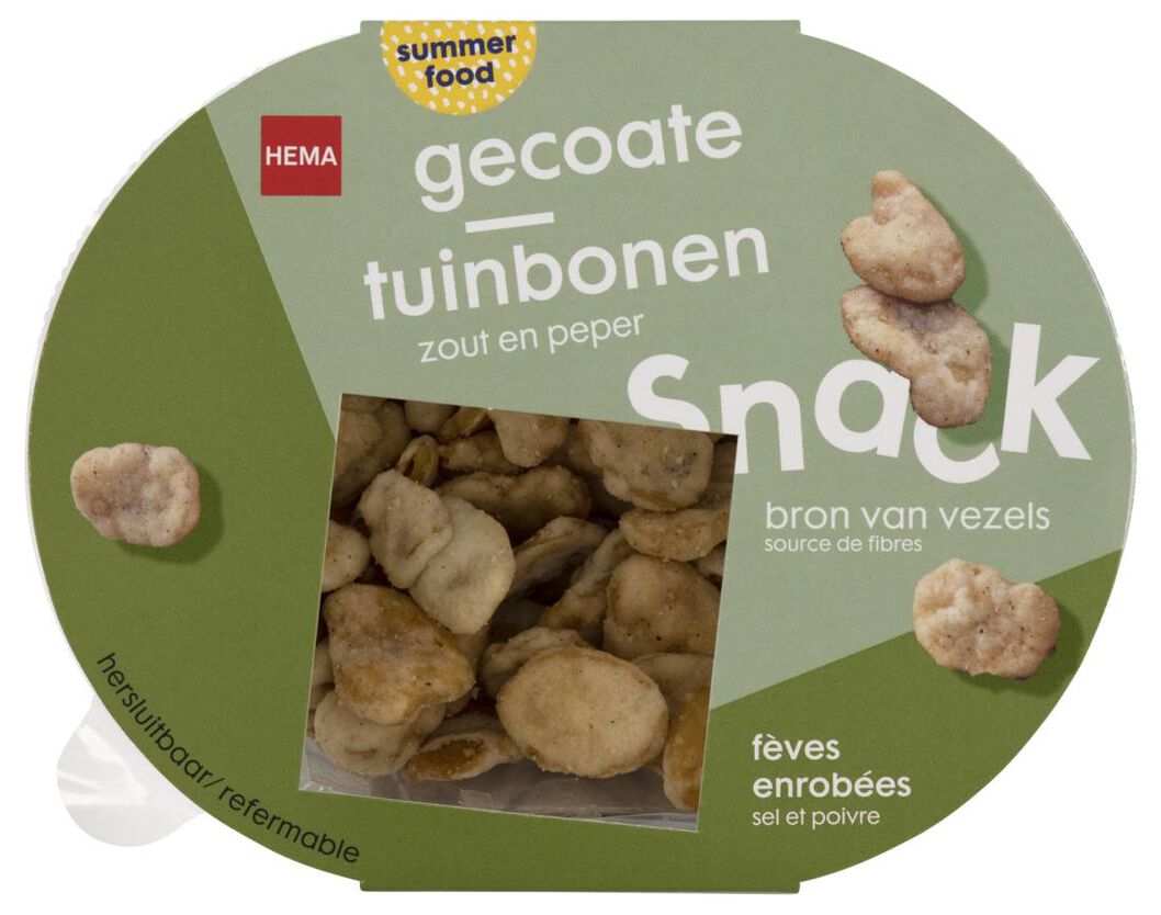 gecoate tuinbonen snack 80g - 10720073 - HEMA