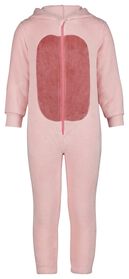 kinder onesie fleece dino roze roze - 1000025340 - HEMA