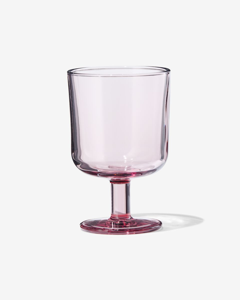 Revolutionair steen verzending wijnglas Bergen roze 250ml - HEMA