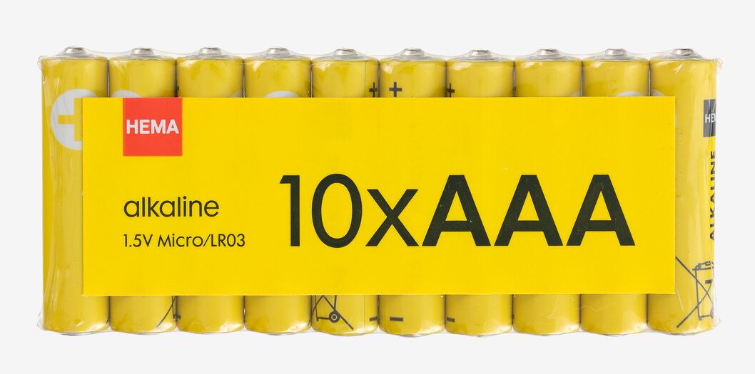 legaal vergiftigen Verblinding AAA alkaline batterijen - 10 stuks - HEMA
