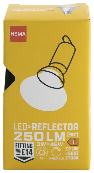 led reflector clear E14 3W 250lm dim - 20070085 - HEMA