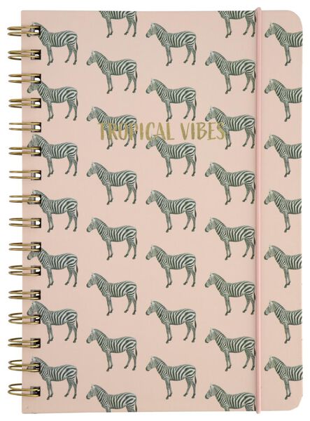 notitieboek met spiraal A5 gelinieerd zebra - 14590150 - HEMA