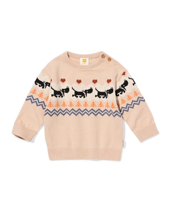 Takkie newborn trui  lichtbruin - 33434520LIGHTBROWN - HEMA