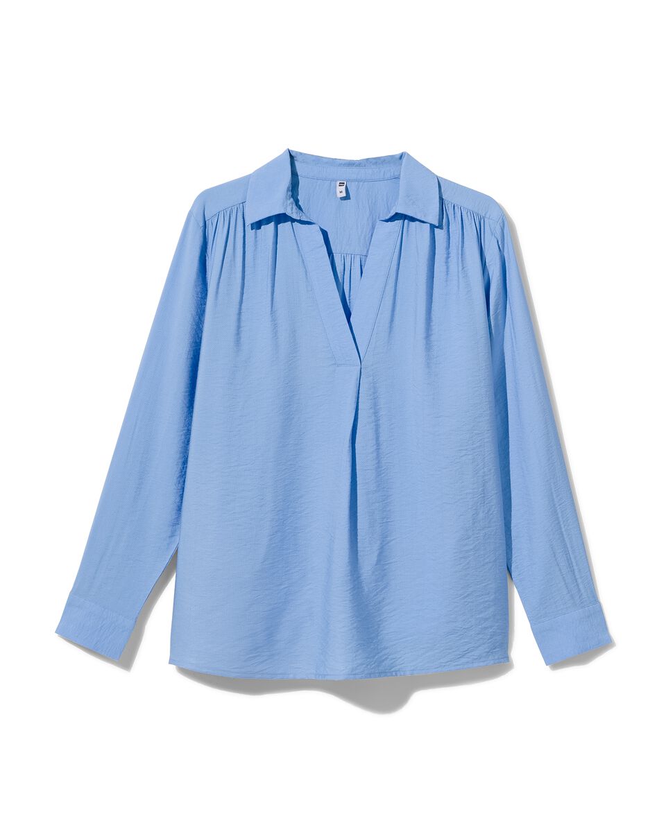 persoonlijkheid Snel platform dames blouse Paris lichtblauw - HEMA