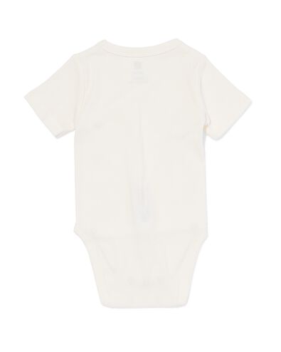 newborn meegroei overslagromper rib bamboe met stretch wit 50/56 - 33423921 - HEMA