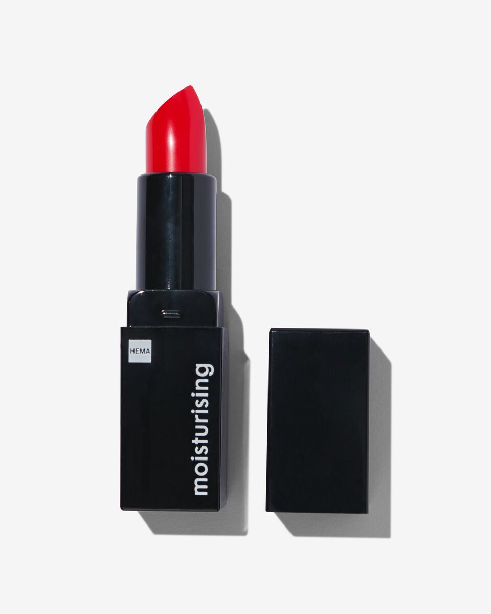 moisturising lipstick 76 Fiery red - crystal finish - 11230933 - HEMA