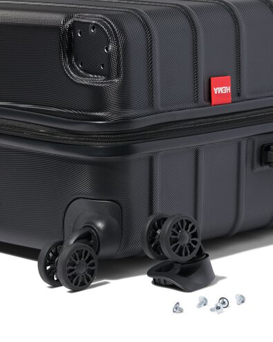 koffer ABS 51x28x76 zwart met TSA slot - 18630026 - HEMA
