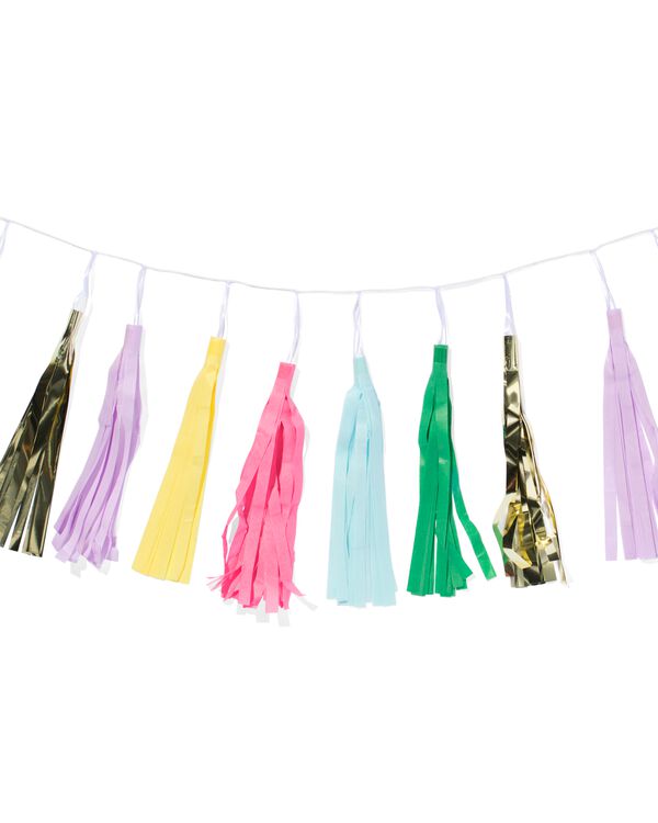 slinger met kwastjes meerkleurig 3m - 14250140 - HEMA