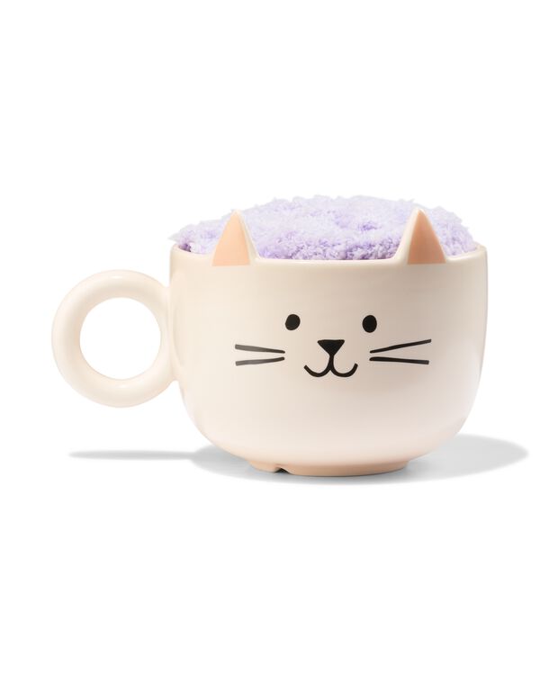 mok 500ml met fluffy sokken  - 61110416 - HEMA