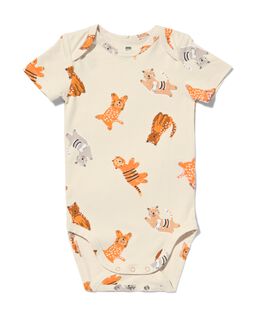 Meegroei Romper Met Bamboe Stretch Katten Gebroken Wit (gebroken wit)