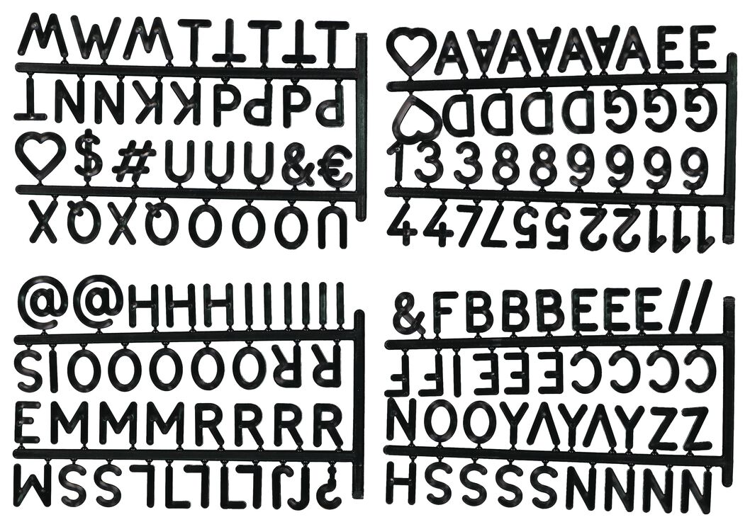 letters voor letterbord krat zwart - 39821031 - HEMA