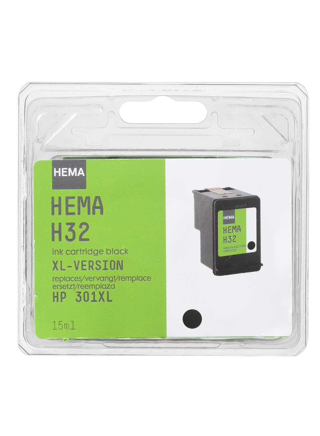 Reflectie Volgen Hilarisch HEMA cartridge H32 voor de HP301 XL zwart - HEMA