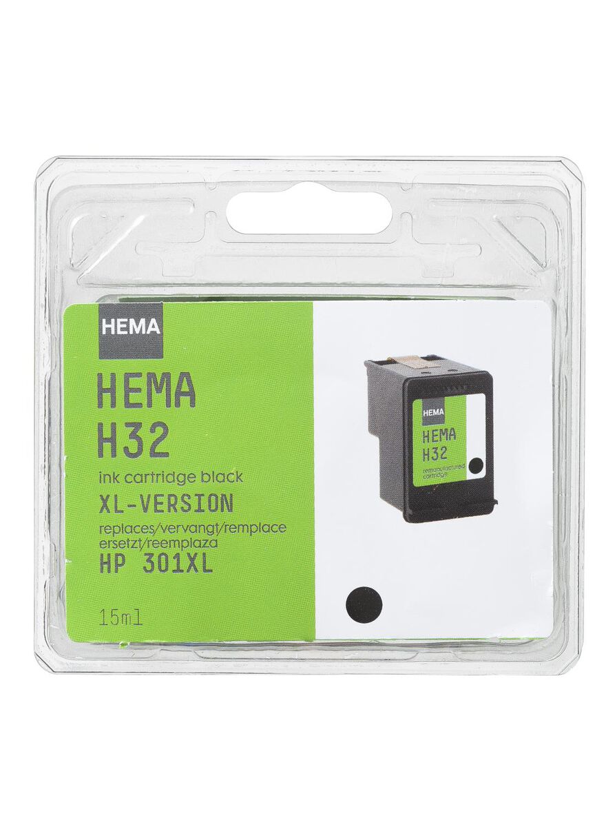 HEMA cartridge H32 voor de HP301 XL zwart - 38390310 - HEMA