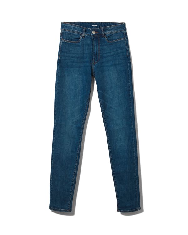 dames jeans - skinny fit middenblauw middenblauw - 1000018243 - HEMA