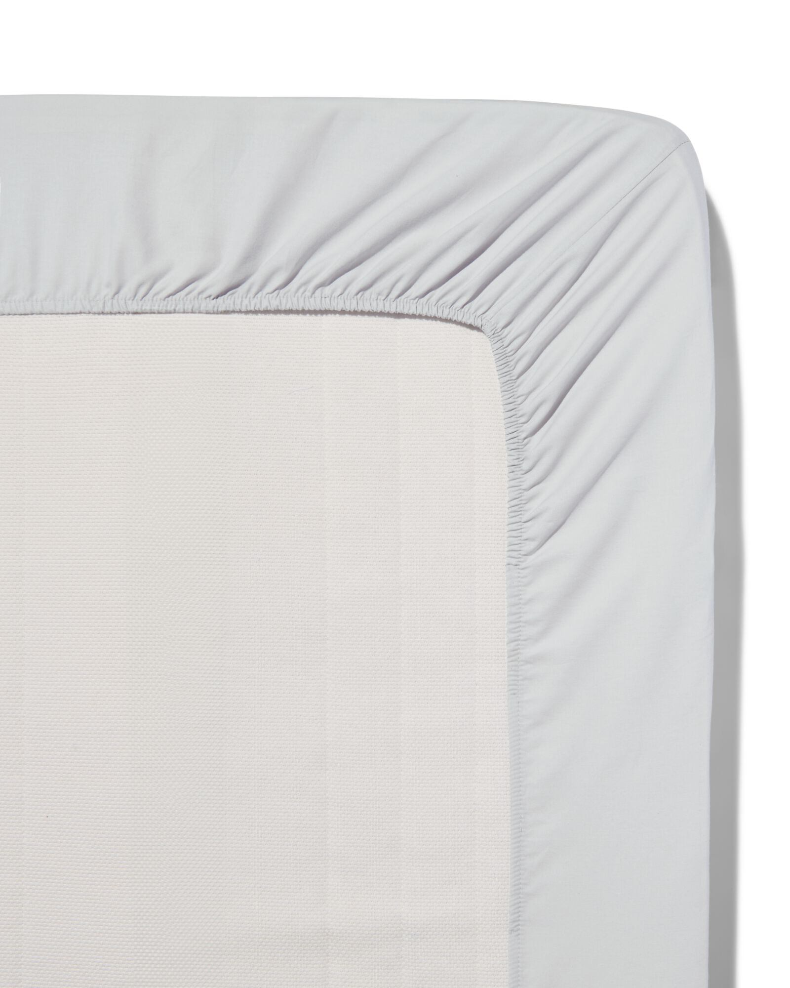 hoeslaken percal 160x200 lichtgrijs - 5190078 - HEMA