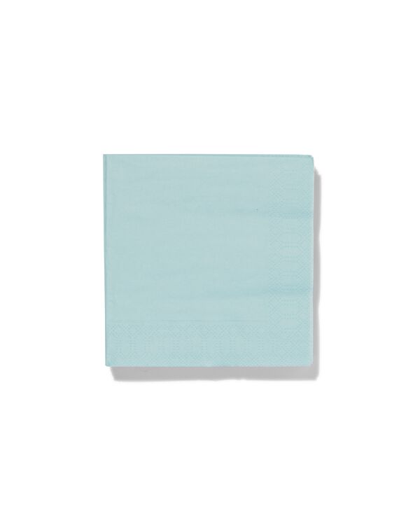 servetten - 24 x 24 - papier - blauw - 20 stuks - 14200281 - HEMA