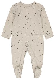 newborn jumpsuit met bamboe zand zand - 1000021039 - HEMA