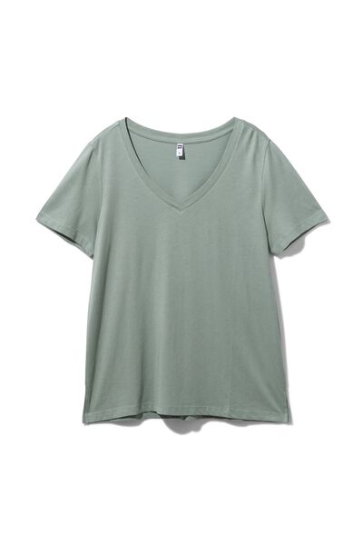 dames t-shirt Danila groen groen - 1000029604 - HEMA