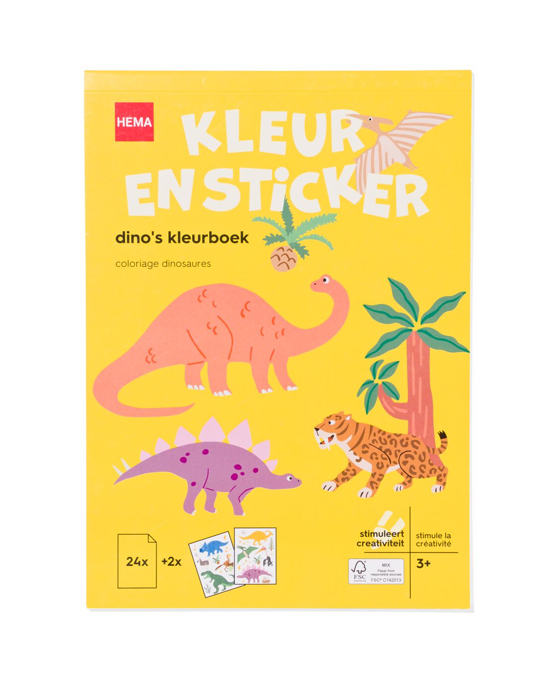 Image of Kleurboek Met Stickers Dinos 3+