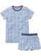 meisjes pyjama middenblauw 110/116 - 23071342 - HEMA