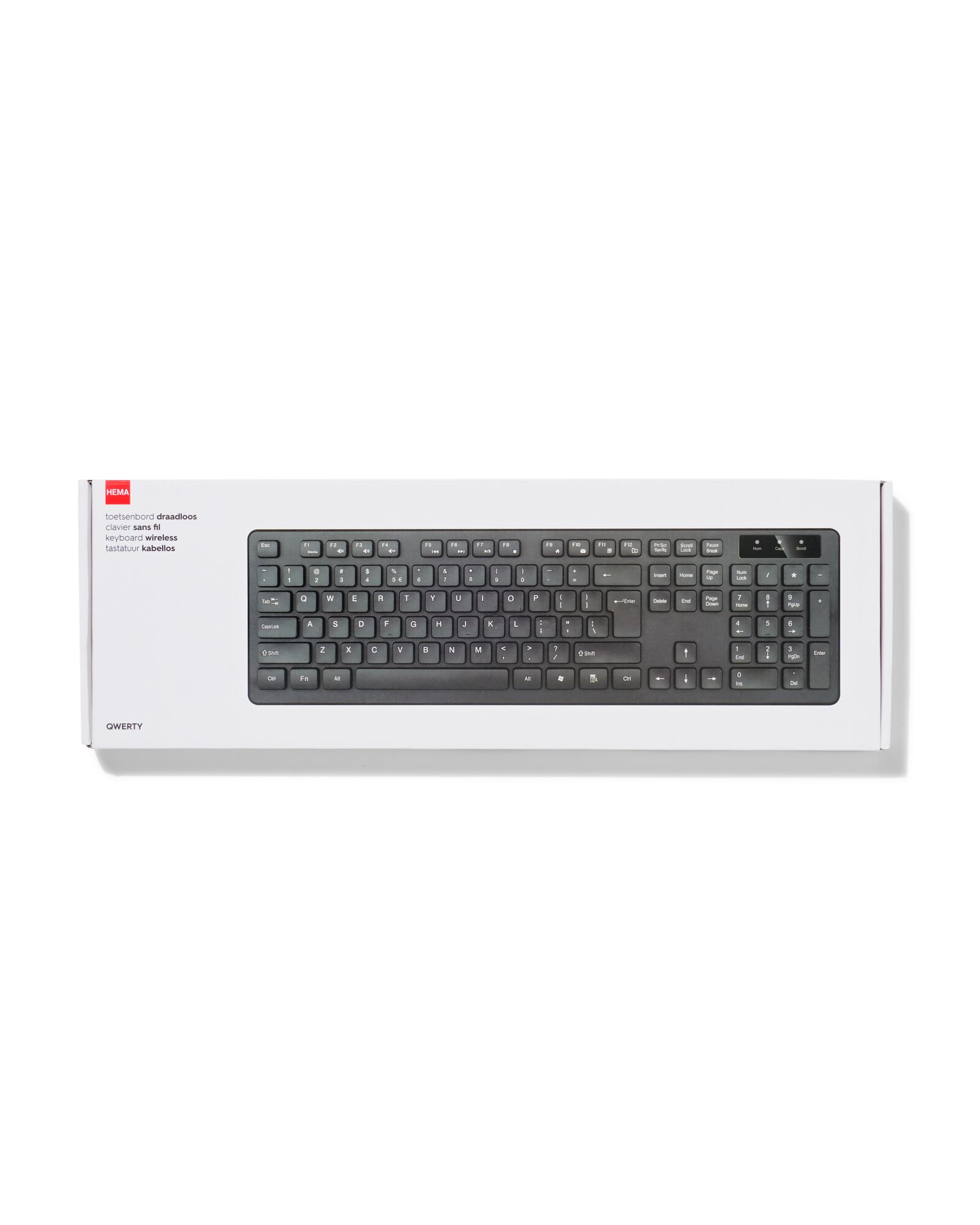 qwerty toetsenbord draadloos zwart - 39630201 - HEMA