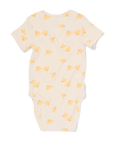 meegroeiromper rib bamboe met stretch vogels geel geel - 33367340YELLOW - HEMA meegroeiromper rib bamboe met stretch vogels geel geel - 33367340YELLOW - HEMA