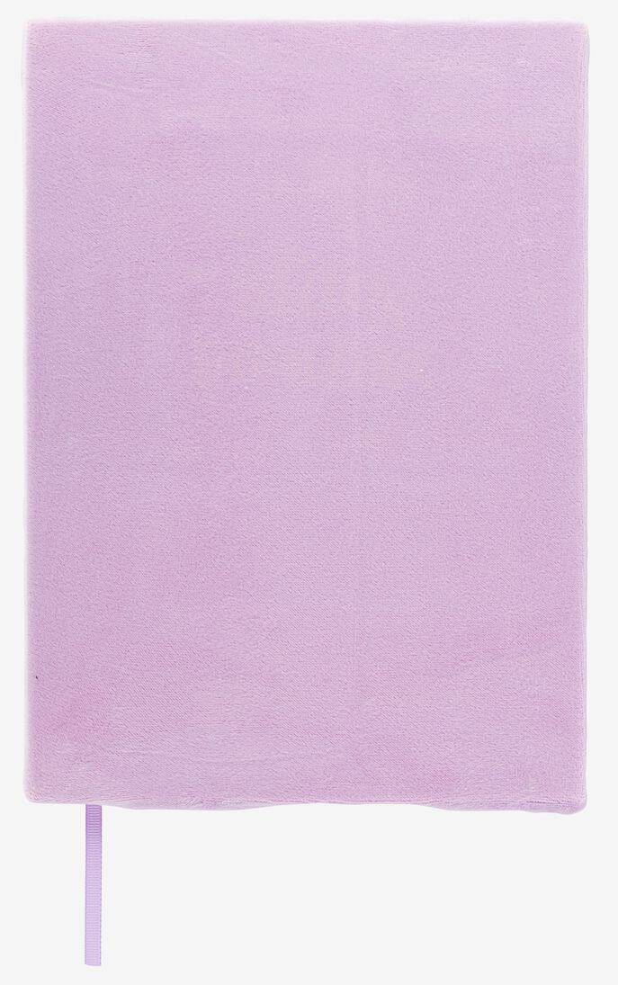 rekbare boekenkaft fluweel lila - 14590248 - HEMA