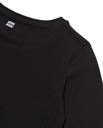 kinder t-shirt - biologisch katoen zwart 86/92 - 30729360 - HEMA