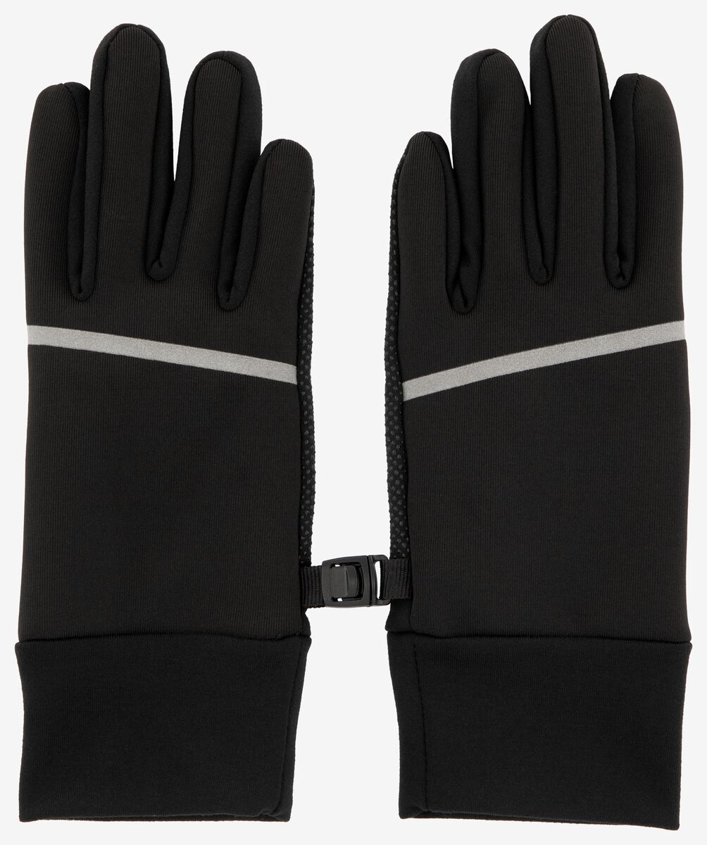 kinder handschoenen softshell met touchscreen zwart - 1000028930 - HEMA