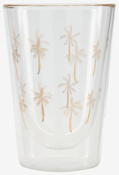 Penelope Zeebrasem wenselijk dubbelwandig glas 350ml palm - HEMA