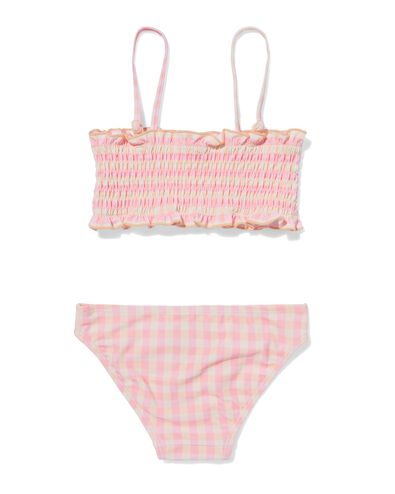 kinder bikini smock met ruiten roze 122/128 - 22209583 - HEMA