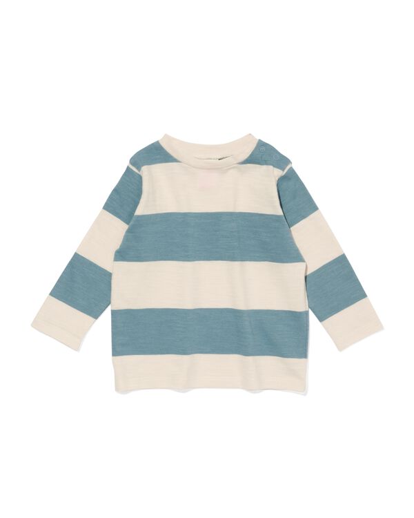 baby shirt strepen blauw blauw - 33179040BLUE - HEMA