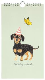 verjaardagskalender 28x16 spiraal hond - 14120168 - HEMA